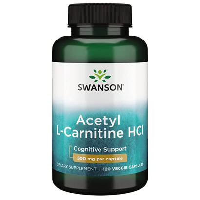 Swanson Amino Acid Acetyl L-Carnitine Hcl 500 Milligrams 120 Veg Capsules