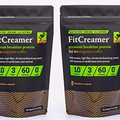 FitCreamer 2Pack - Premium Coffee Creamer Protein for Stirring into Coffee and Juice. high Protein high Fiber All Natural Dissolving Crema with Essence of Vanilla Bean and Caramel