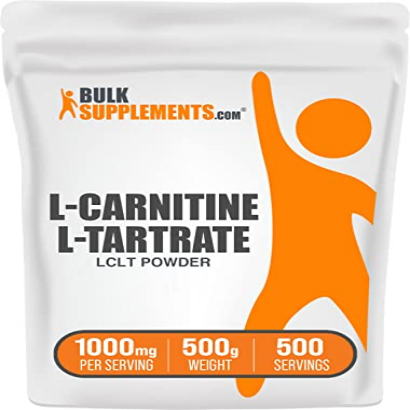 BULKSUPPLEMENTS.COM L-Carnitine Tartrate Powder - Carnitine Supplement, L-Carnitine L-Tartrate, L Carnitine 1000mg - Unflavored & Gluten Free, 1000mg per Serving, 500g (1.1 lbs) (Pack of 1)