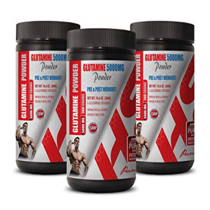 Best Supplement for Muscle Pump - PRE & Post Workout - GLUTAMINE Powder 5000MG - glutamine Dietary Supplement - 3 Cans 900 Grams
