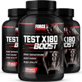 Force Factor Test X180 Boost, Testosterone Booster and Energy Supplement for Men, Boost Energy, Increase Stamina, and Enhance Vitality, with D-Aspartic Acid and Fenugreek, 120 Count (Pack of 3)