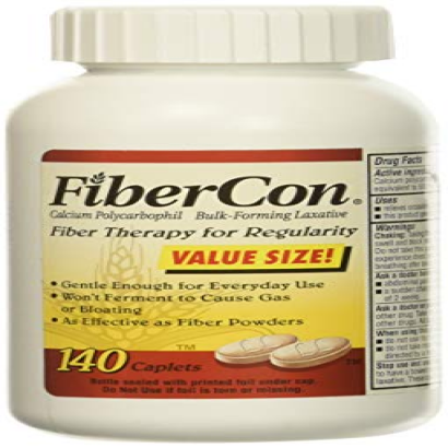 Fibercon Fiber Therapy For Regularity -- 140 Caplets