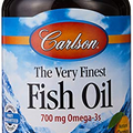 Carlson The Very Finest Fish Oil Orange 120 + 30 Softgels, 700 mg (May be Chewed)