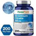 Strontium 680 mg 200 Vegetarian Caps (Non-GMO & Gluten Free)