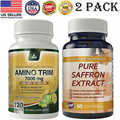 Amino Trim Fat Burner Capsules & Saffron Extract Weight Loss Supplements Combo