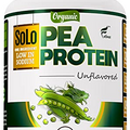 SOLO Organic Pea Protein Isolate, Low in Sodium, Canada Grown Peas, 100% Vegan, Non-GMO, Unflavored Plant Based Protein Powder with BCAA, Keto & Paleo Friendly, Easy to Digest, No Additives (2.7 lbs)