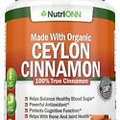 Organic Ceylon Cinnamon - 1200mg - 120 Capsules-True Cinnamon, Great Antioxidant