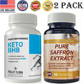 Keto BHB Weight Loss Capsules & Pure Saffron Extract Fat Burn Supplements Combo