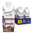 Ensure, Nutrition Shake, 30g of Protein, Milk Chocolate, 44 Fl Oz, 4 Count
