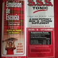 2 PACK S.S.S.TONIC IRON & EMULSION DE ESCOCIA W/ COD LIVER OIL & VITAMINS A &D