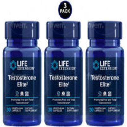 Life Extension Testosterone Production Support Supplement 30 Veg Caps X 3-pack