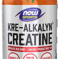 NOW Sports Nutrition, Kre-Alkalyn Creatine 750 mg, Mass Building*/Energy Production*, 240 Veg Capsules