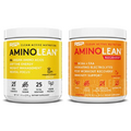 RSP NUTRITION Vegan AminoLean Pre Workout Energy (Pineapple Coconut 25 Servings) with AminoLean Recovery Post Workout Boost (Blood Orange 30 Servings)