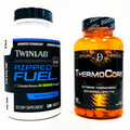 2 PACK Twinlab RIPPED FUEL Fat Burner 120 ct + Dynamic Formulas THERMOCORE 90 ct