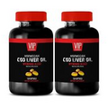Norwegian fish oil - NORWEGIAN COD LIVER OIL - Boost metabolism pills - 2 Bot