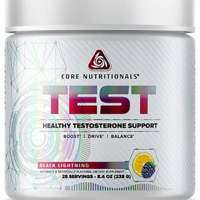 Core Nutritionals Platinum Test, Includes 3.6 Grams Calcium D-Aspartic Acid, Supports Healthy Testosterone Levels 28 Servings (Black Lightning)