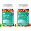 Sea Moss Gummies Elderberry BioVitalica - Vit C D + Zinc-Irish Sea Moss- 2 Packs