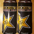 2 Rockstar Energy Drink Stickers / Sign / Decal Original Cans