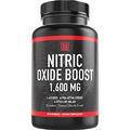 Double Dragon Organics Nitric Oxide Booster Supplement, 1600mg Extra Strength L-Arginine, Citrulline Malate, and Alpha-Ketoglutarate (60 Count, 1 Bottle)