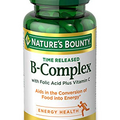 Nature's Bounty Vitamin B-Complex, Time Released Supplement with Folic Acid Plus Vitamin C, Supports Energy Metabolism and Nervous System Health, 125 Count