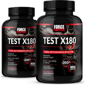 FORCE FACTOR Test X180 v2, 2-Pack, Testosterone Booster for Men, Testosterone Supplement with Testofen and NO3-T Nitrates to Build Muscle, Increase Nitric Oxide, and Enhance Performance, 180 Tablets