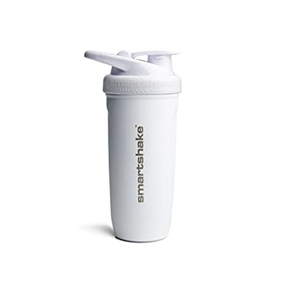 Smartshake Reforce Bottle Shaker Cup in Stainless Steel with 900 ml Capacity, White
