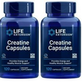 Life Extension Creatine Capsules 2X120 caps Creatine 1000mg/Vitamin C 11mg