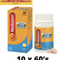 10x Redoxon Double Action Vitamin C + Zinc Orange Chewable 500mg for Adults 60's