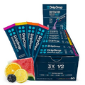 DripDrop Hydration Bold Variety Pack - Electrolyte Drink Mix Single-Serve Powder Packets - Watermelon, Berry, Orange, Lemon - 80 Servings