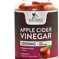 Nature's Nutrition Apple Vinegar Gummy for Weight Loss 1000mg - Vegan Apple Cider Vinegar Gummies for Detox & Cleanse, ACV Supplement Pills, Vitamin B12, Beetroot & Pomegranate, Non-GMO - 120 Gummies