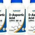 D-Aspartic Acid 3000mg 3X180 Caps Nutricost Testosterone Booster Amino Acid