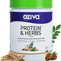 OZiva Protein & Herbs,MenwithMultivitamins,Ashwagandha,Brahmi,1.1 lbs,Cafe Mocha