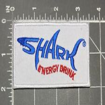 Shark Energy Drink Brand Logo Patch Badge Beverage Caffeinated Bangkok Thailand