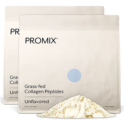 Promix Collagen Peptides, Unflavored - 5lb Bulk - Hydrolyzed Collagen Protein Promotes Healthy Skin, Bones, Joints & Recovery Support - Add to Shakes, Smoothies, Beverages & Baking recipes