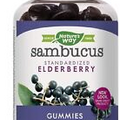 Nature's Way Sambucus Black Elderberry Gummies Vitamin C and Zinc (60 Gummies)