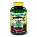 NEW Spring Valley Extra Strength Ashwagandha Dietary Supplement, 1300 mg, 60 Ct