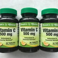 3 Bottles People's Choice Vitamin C 500mg 90 tablets