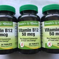 3 Bottles People's Choice Vitamin B12 50mcg 90 Tablets