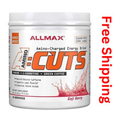 ALLMAX Nutrition A:CUTS, Amino Charged Energy Drink, Goji Berry Martini , 210g