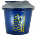 MHP Bottle Protein Shaker No-Leak Shaker Bottle Blue/Yellow/Grey ( 25 oz )