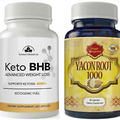 Keto BHB & Yacon Root Weight Management Fat Burner Supplements Dietary Capsules