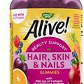 Nature’s Way Alive! Hair, Skin & Nails Gummies Biotin Vitamins C & E-60 Gummies