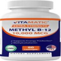 Vitamatic Methyl B12 (Methylcobalamin) 10,000 mcg 60 Lozenges