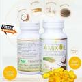 1x 4 MIX OIL Coconut Oil Rice Brand Vitamins Dietary Supplements Halal GMP