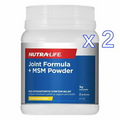 2 x NUTRA-LIFE Joint Formula + MSM Powder 1KG Lemon Flavor Glucosamine NutraLife