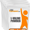BULKSUPPLEMENTS.COM L-Valine Powder - Valine Supplement, BCAAs Amino Acids Powder - Essential Amino Acids Supplement, Energy Support, Unflavored & Gluten Free - 2000mg, 5kg (11 lbs)