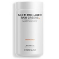 Codeage Multi Collagen Raw Greens Capsules Organic Vegetables Superfood, 180 ct