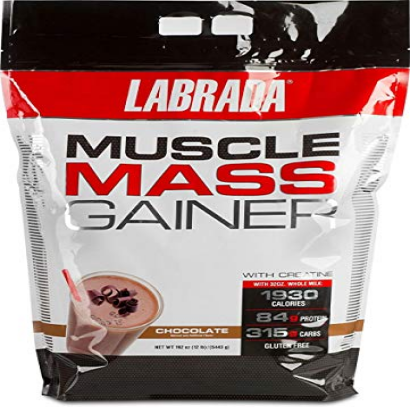 Labrada Nutrition Muscle Mass Gainer, Chocolate, 12 Pound
