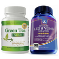 Green Tea Extract Weight Loss & Healthy Legs Supports Veins Function Capsules