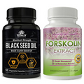 Black Seed Oil Immune Support & Forskolin Extract Weight Loss Fat Burn Capsules